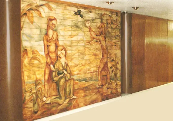 Mural cerámico, Av. Nazca al 3100, CABA