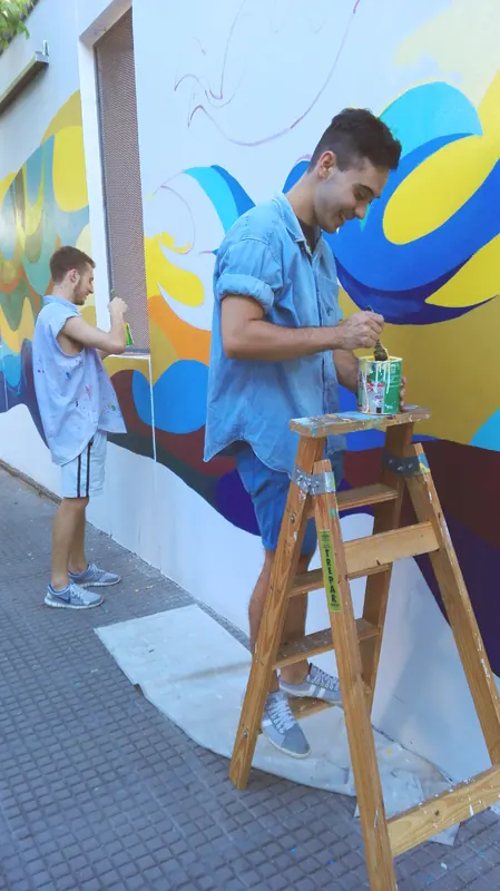 Vecinos participando