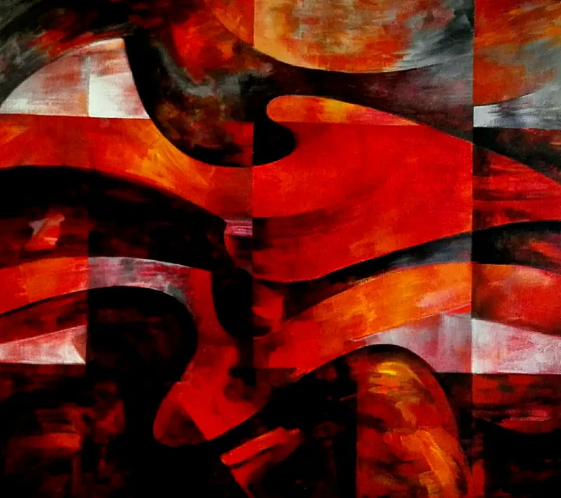 Acromáticos más rojos, 90 x 100cm