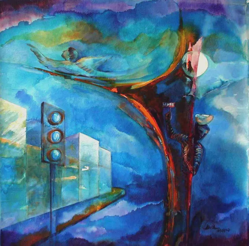 Balada para un loco, Homenaje a Piazzola, 80 x 80cm